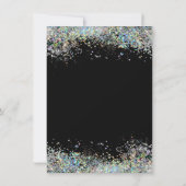 Invitation Tour Eiffel Paris, Retraite Confetti Colorée (Dos)