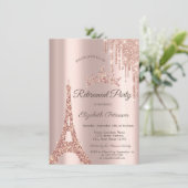 Invitation Tour Eiffel Paris, Retraite Rose en or (Debout devant)