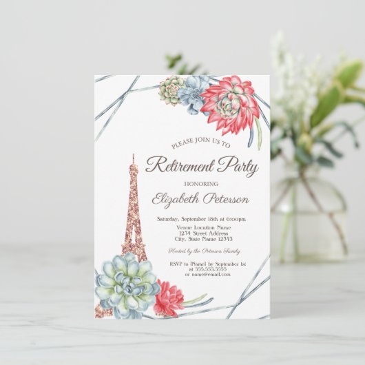 Invitation Tour Eiffel, Retraite Succulente (Debout devant)