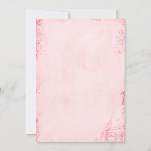 Invitation Tour Eiffel Rose Baby shower or rose (Dos)