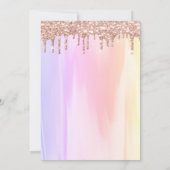 Invitation Tour Eiffel, Rose Gold Drives Ombre Quinceañera (Dos)