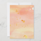 Invitation Tour Eiffel rose Orange Blanc Floral Sweet 16 (Dos)