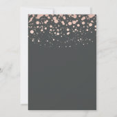 Invitation Tour Eiffel Ruban Rose Points Gris Sweet 16 (Dos)