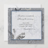 Invitation Tour Eiffel Thistère écossais argent métallique (Dos)