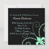 Invitation tour eiffel vintage paris douche nuptiale (Dos)