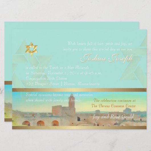 Invitation Tour PixDezines de David, Jérusalem (Devant / Derrière)