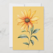 Invitation Tourbe brun menthe tournesol fleurs mariage (Dos)