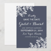 Invitation tourbillon de doodle feuille (Devant / Derrière)
