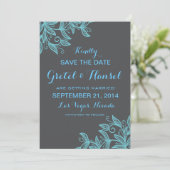 Invitation tourbillon de doodle feuille (Debout devant)