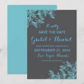 Invitation tourbillon de doodle feuille (Devant / Derrière)