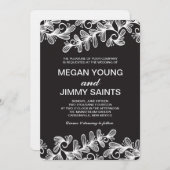 Invitation tourbillon de doodle feuille (Devant / Derrière)