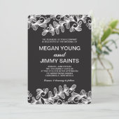 Invitation tourbillon de doodle feuille (Debout devant)