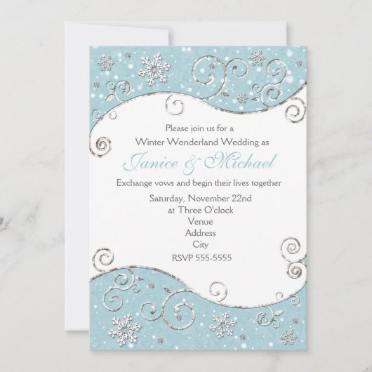 Invitation Tourbillon de flocon de neige Winter Wo (Devant)