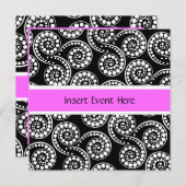 Invitation Tourbillon de paisley rétro moderne (Devant / Derrière)