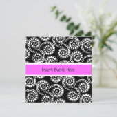Invitation Tourbillon de paisley rétro moderne (Debout devant)