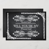 Invitation Tourbillon de tableau noir Voudrez-vous être ma de (Devant / Derrière)