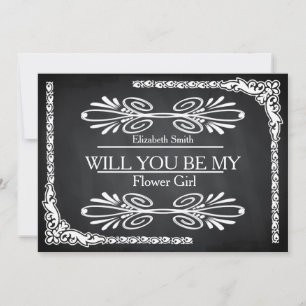 Invitation Tourbillon de tableau noir Voudrez-vous être ma de