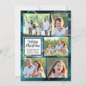 Invitation Tourbillon d'or Turquoise Agate 5 photo Joyeux Noë (Devant)