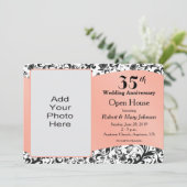 Invitation Tourbillon Noir & Corail 35e Anniversaire de Maria (Debout devant)