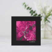 Invitation Tourbillonnant · Art de fractale · Rose et vert (Debout devant)
