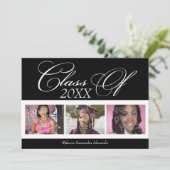 Invitation Tourbillonnant Delight 3-Photo Graduation Faire-pa (Debout devant)