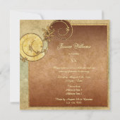 Invitation Tourbillons Classy Or & Floral Feminine Anniversai (Dos)