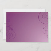 Invitation Tourbillons floraux blancs de prune (Dos)
