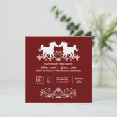 Invitation Tourbillons floraux de silhouette moderne (Debout devant)