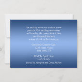 Invitation Tourbillons Floraux Or Bleu 50e Anniversaire de Ma (Dos)