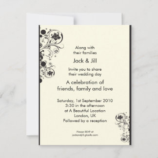 Invitation Tourbillons (noir) 4.25x5.5