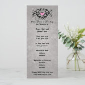 Invitation Tourbillons romantiques et mariage de coeur (Debout devant)