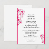 Invitation Tourbillons (rose) 4,25x5,5 (Devant / Derrière)