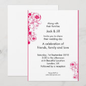 Invitation Tourbillons (rose) 5x7 (Devant / Derrière)