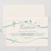 Invitation Tourbillons Turquoise (Devant / Derrière)