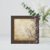 Invitation tourbillons Vintages/chocolat/lilas/lavande (Debout devant)