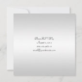 Invitation Tourbillons violets et argent sur fond argent (Dos)