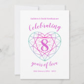 Invitation Tourmaline Anniversaire 8 ans d'invitations d'amou (Devant)
