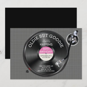 Invitation Tourne-disque d'enregistrement rétrospectif Invita