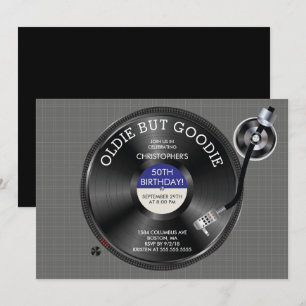 Invitation Tourne-disque d'enregistrement rétrospectif Invita