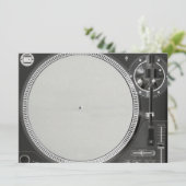 Invitation Tourne-disque DJ (Debout devant)