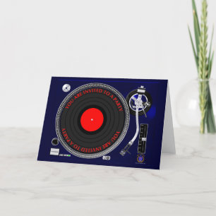Invitation Tourne-disque Party