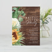 Invitation Tournée de pays audacieux | Bois Bridal Tea Party (Debout devant)