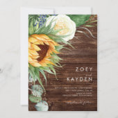 Invitation Tournée de pays audacieux | Mariage en bois Décont (Devant)