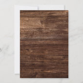 Invitation Tournée de pays audacieux | Mariage en bois Décont (Dos)