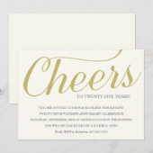 Invitation Tournée pour les 25 ans de mariage (Devant / Derrière)