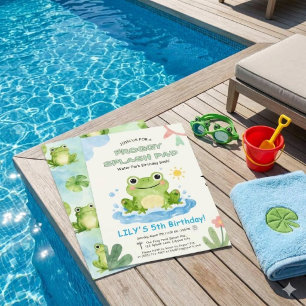 Invitation Tourner 5 Grenouille Splash Pad Piscine de jardin