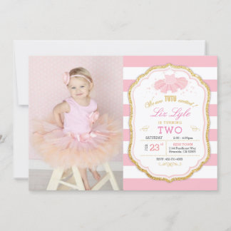 Invitation Tourner l'invitation d'anniversaire 2 Ballerina
