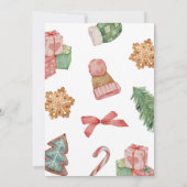 Invitation Tourner un | Noël d'hiver 1er anniversaire (Dos)