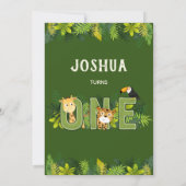 Invitation Tourner un sauvage| Premier anniversaire (Dos)