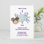 Invitation Tourner une fille sur mesure anniversaire Invitati (Debout devant)